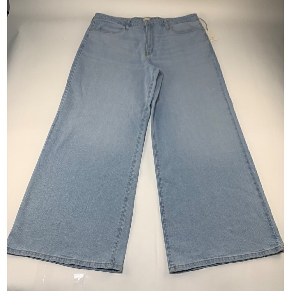 A New Day Lightwash Denim High Rise Wide Leg Jeans 18R New